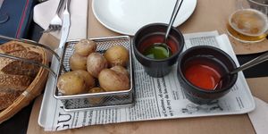 Patatas con mojo picón at Kaxilda in San Sebastian