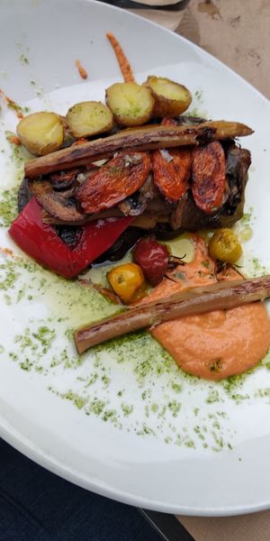 Verduras plancha con salsa romesco at Kaxilda in San Sebastian