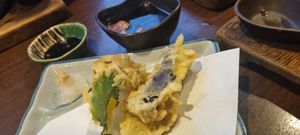 Vegetables tempura at Yamamotoya in Nagoya