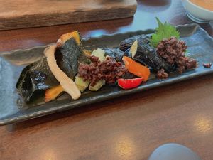 茄子のソイミート肉味噌 at Yamamotoya in Nagoya