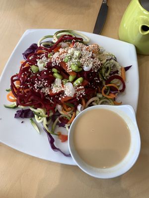 salad at World Peace Cafe in Sheffield