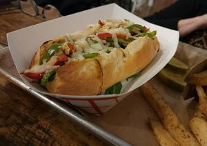 Vegan cheese steak  at Wicked Sisters in Baltimore