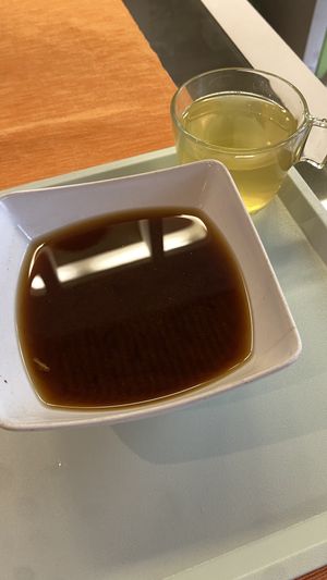 Sopa Miso e chá  at Alfacinha in Braga