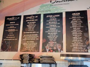 Menu at Downtown Deli in Gothenburg