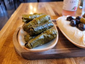 Stuffed vine leaves at Downtown Deli in Gothenburg
