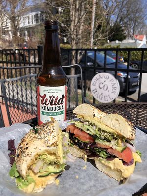Powerhouse and kombucha at Roland Park Bagels in Baltimore