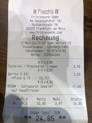   at Frittenwerk - Kaiserstraße in Frankfurt