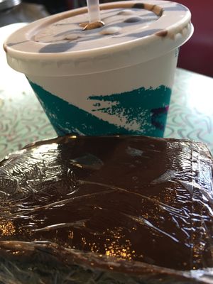 Chocolate and peanut butter- milkshake and cake sandwich at Sticky Fingers Bakery in Washington