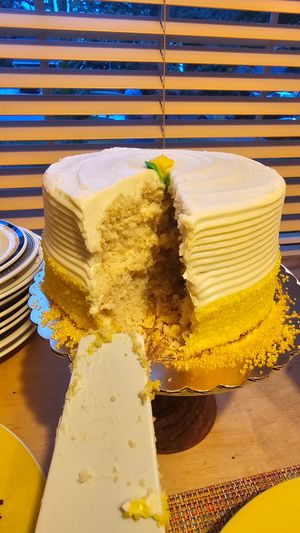 Lemon filled cake at Sticky Fingers Bakery in Washington
