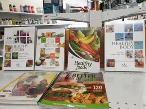 Books for sale at Nature's Design in Binghamton