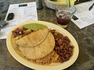 Platos con papas  at Quecho Elevated Mexican Eatery in Julian