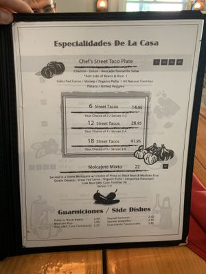 Menu! at Quecho Elevated Mexican Eatery in Julian