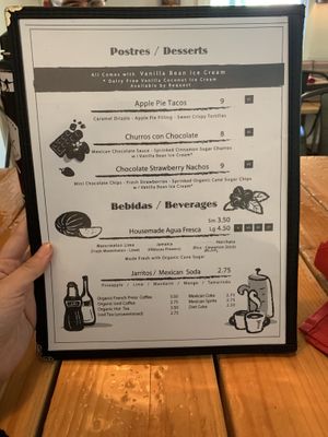 Menu! at Quecho Elevated Mexican Eatery in Julian