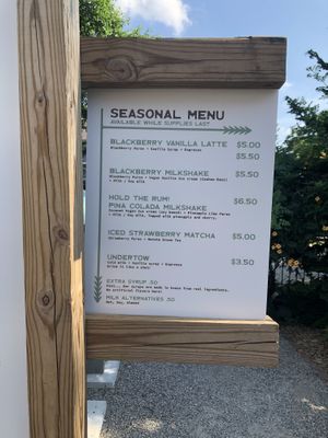 Menu at Outside Coffee - Food Truck in Grand Rapids