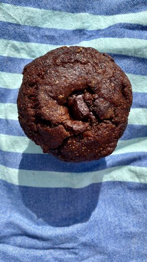 vegan chocolate banana muffin at Caribeans Coffee and Chocolate Factory in Puerto Viejo De Talamanca
