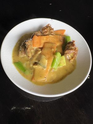 Vegan soy Lamb with Curry Sauce  at Alexander in Leiden