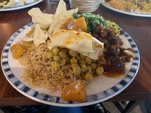 Delicious rice and curry from the buffet  at Citrus in Fitzroy North