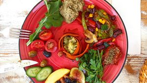 Vegan kahvaltı tabağı at Gypsy Kitchenette in Kas