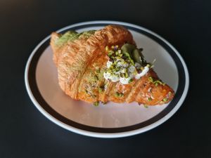 Matcha and pistachio croissant at Oh My Days in Glebe