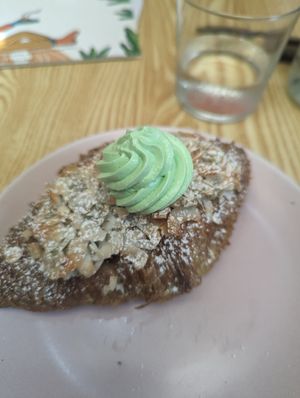 Pandan and coconut croissant at Oh My Days in Glebe