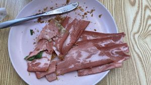 Way too much uncooked “not bacon” 🤮  at Oh My Days in Glebe