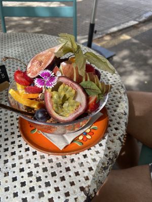 The most beautiful açai bowl ever! at Mama Carmen's Coffee & Bakery in Mallorca