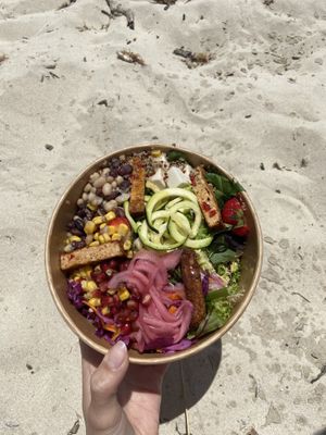 Amazing takeaway Buddha bowl at Mama Carmen's Coffee & Bakery in Mallorca