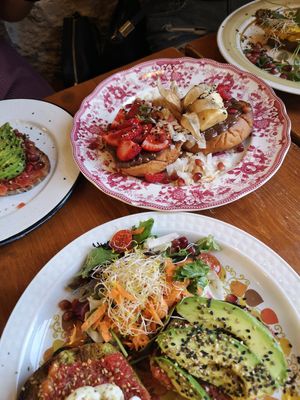 Toast nutella and avocado toast at Mama Carmen's Coffee & Bakery in Mallorca