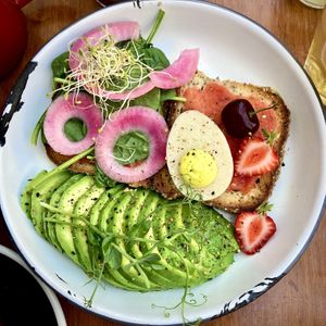 Toast con tomate and a sh*t ton of avocado 🤩  at Mama Carmen's Coffee & Bakery in Mallorca