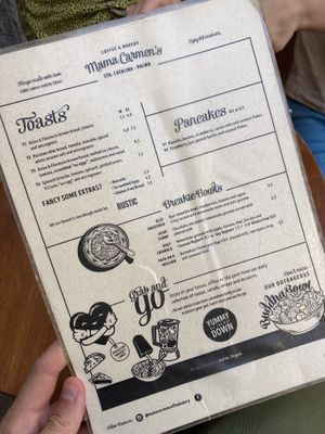 “All our kitchen is 100% vegan” (at the bottom)  at Mama Carmen's Coffee & Bakery in Mallorca