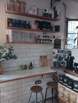 Inside at Mama Carmen's Coffee & Bakery in Mallorca