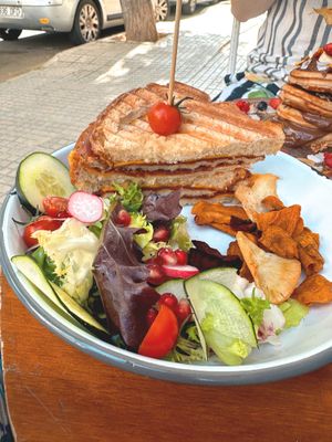 Cheese & ham toastie  at Mama Carmen's Coffee & Bakery in Mallorca