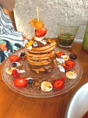 Choco pancakes  at Mama Carmen's Coffee & Bakery in Mallorca