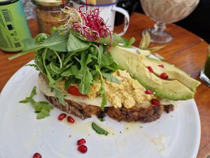 Tofu Avo Toastie at Mama Carmen's Coffee & Bakery in Mallorca
