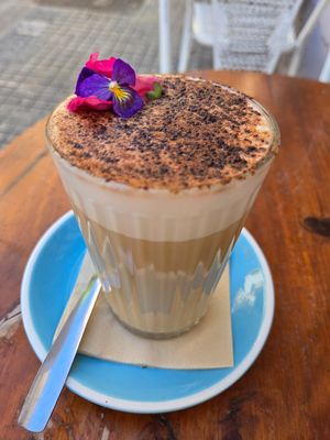 Chai latte at Mama Carmen's Coffee & Bakery in Mallorca