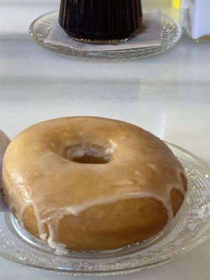 Vegan donut at Mama Carmen's Coffee & Bakery in Mallorca