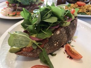 Smashed avocado and so much more  at Mama Carmen's Coffee & Bakery in Mallorca