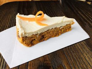 Raw Carrot Cake at The Hangry Herbivore in Marshall