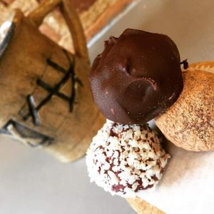 Covered cherry balls at The Hangry Herbivore in Marshall