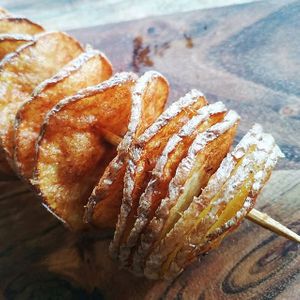 Crispy twisted potato, a side for ORANGE set which is perfect for kids! at Enjoy Moon in Oslo