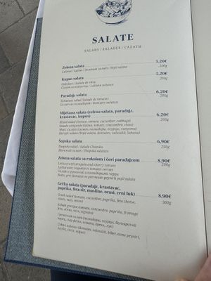 Menu   at Hotel Conte in Perast