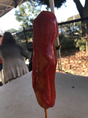 Dagwood dog at No Bull - Ykillamoocow Food Stall in West End