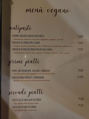 Menù at Donna Rosa in Oliveri