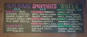 Açai Bowls, Smoothies, Juice Menu at Brick House in Folsom
