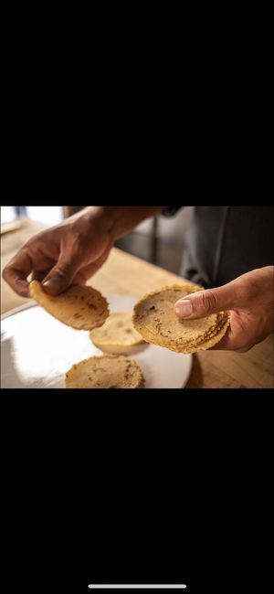Hand made tortillas  at Stella in Truckee