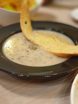 Mushroom soup at Vegelab in Kuala Lumpur