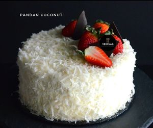 Vegelab Pandan Coconut Fresh Cream cake at Vegelab in Kuala Lumpur