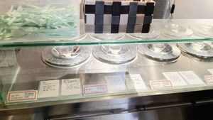 red are sorbets. Ask the owner for other vegan flavors at glt gelato - ㅈㄹㄸ in Seoul