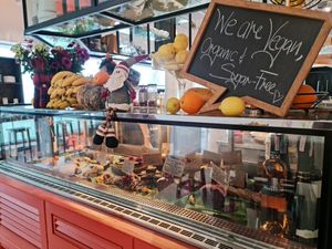 Cake display  #Veganuary at The Banana Warrior - Emquartier in Bangkok