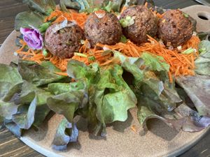 Larb balls at The Banana Warrior - Emquartier in Bangkok